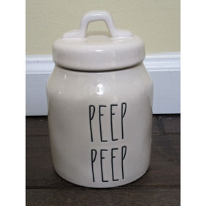 NEW Rae Dunn “PEEP PEEP” Baby Canister easter food storage organizer